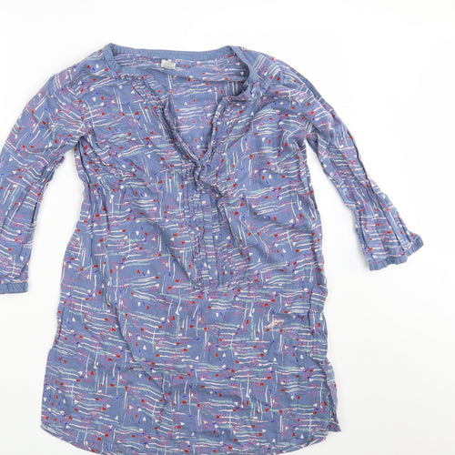 Preworn Womens Blue Colourblock  Shirt Dress  One Size
