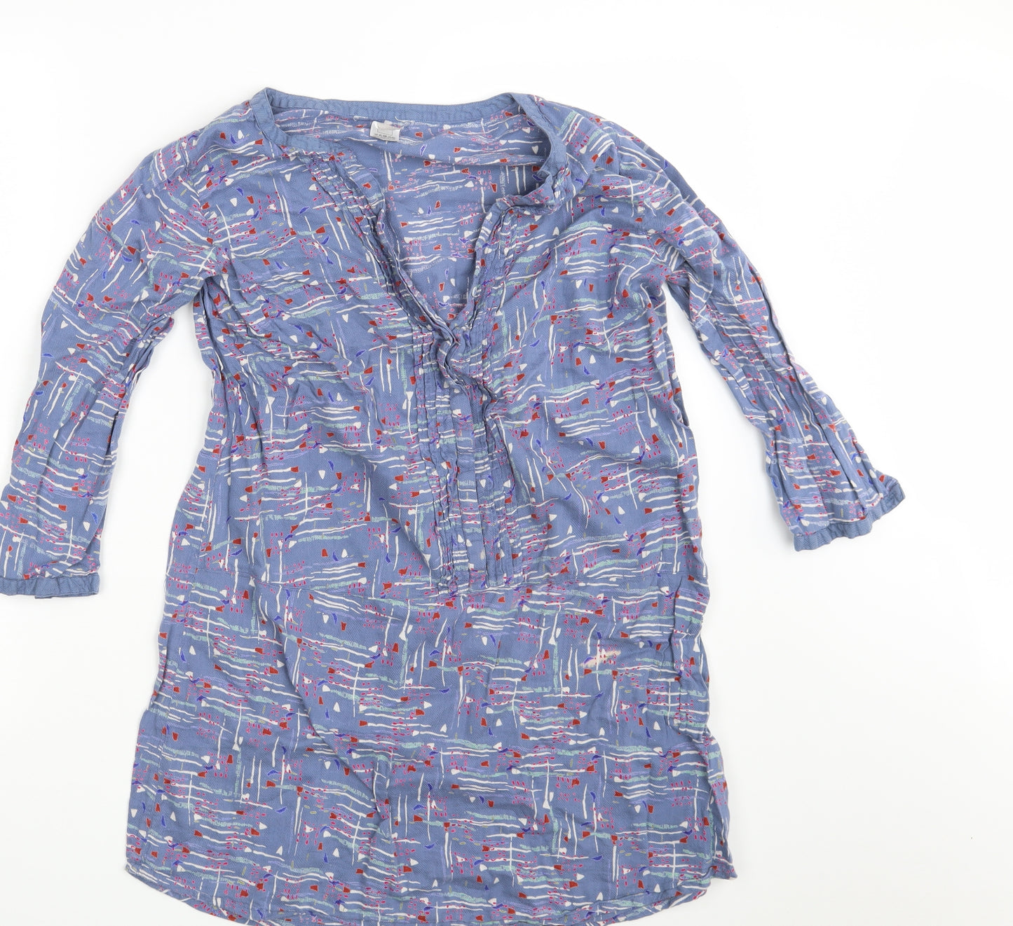 Preworn Womens Blue Colourblock  Shirt Dress  One Size