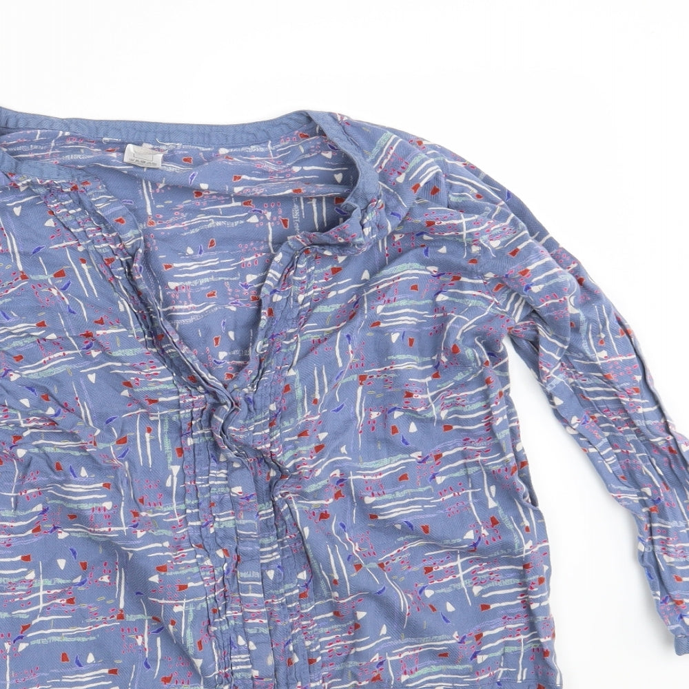 Preworn Womens Blue Colourblock  Shirt Dress  One Size