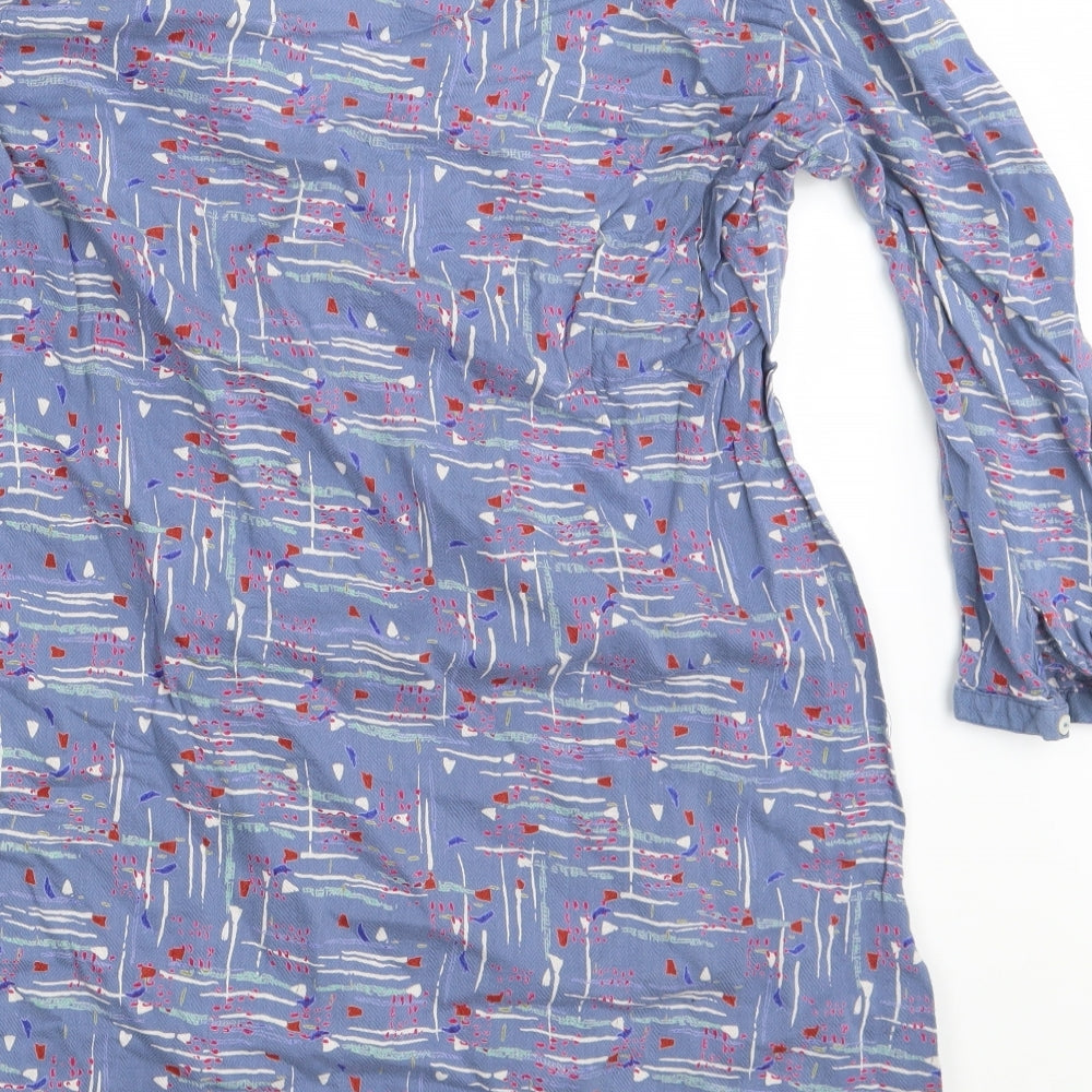 Preworn Womens Blue Colourblock  Shirt Dress  One Size