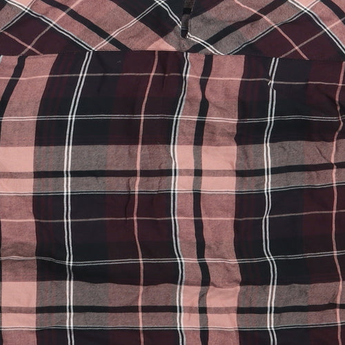 M&S Womens Brown Check  Basic Blouse Size 14