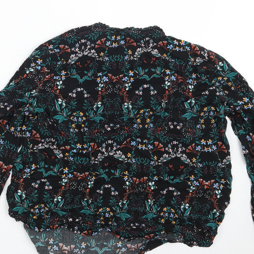 Bexleys Womens Black Floral  Basic Blouse One Size