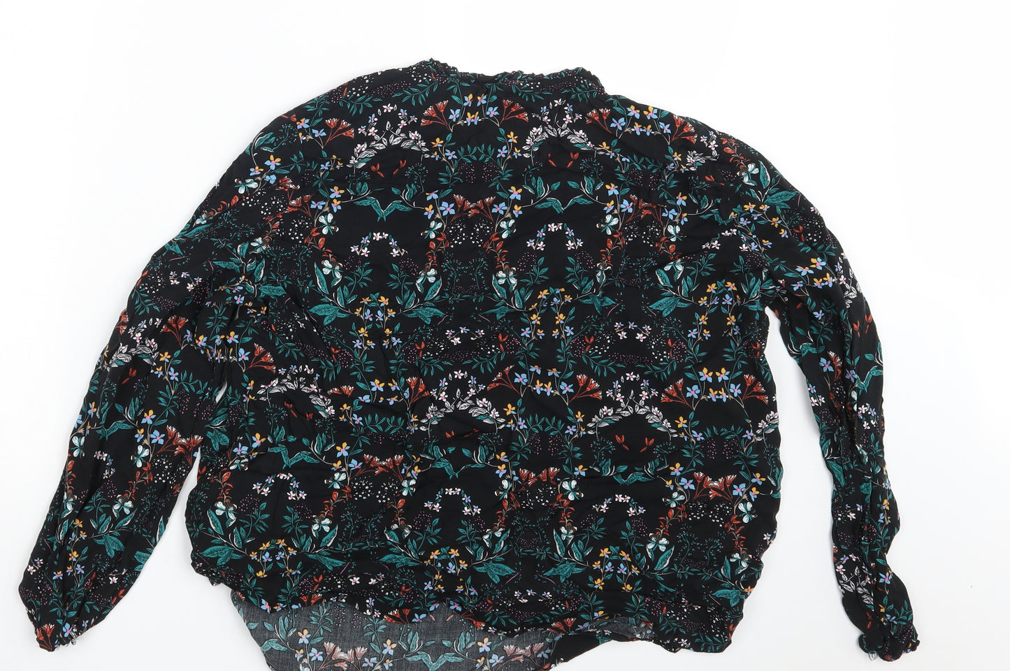 Bexleys Womens Black Floral  Basic Blouse One Size