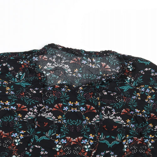 Bexleys Womens Black Floral  Basic Blouse One Size