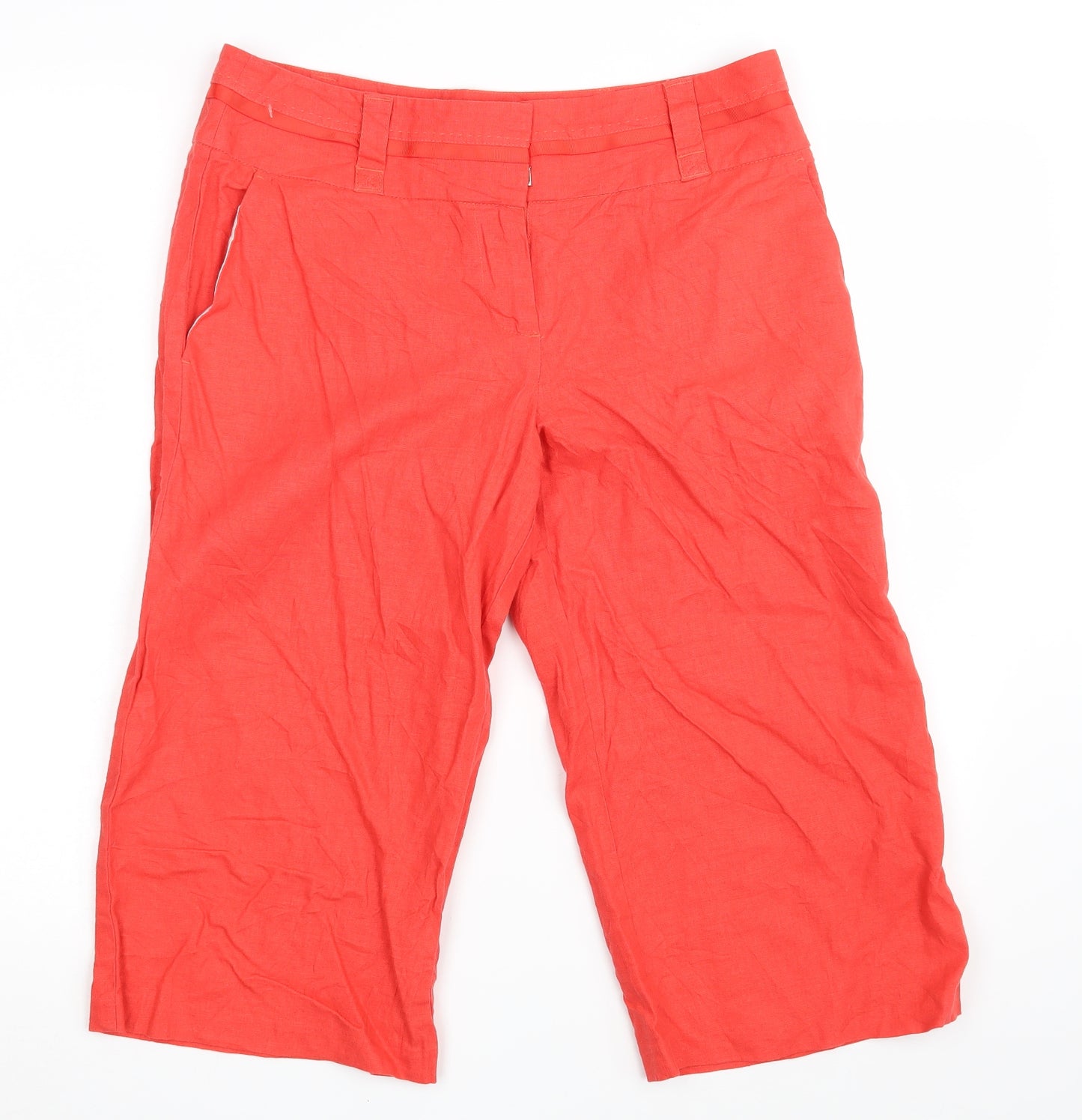 M&S Womens Orange   Sweat Shorts Size 12