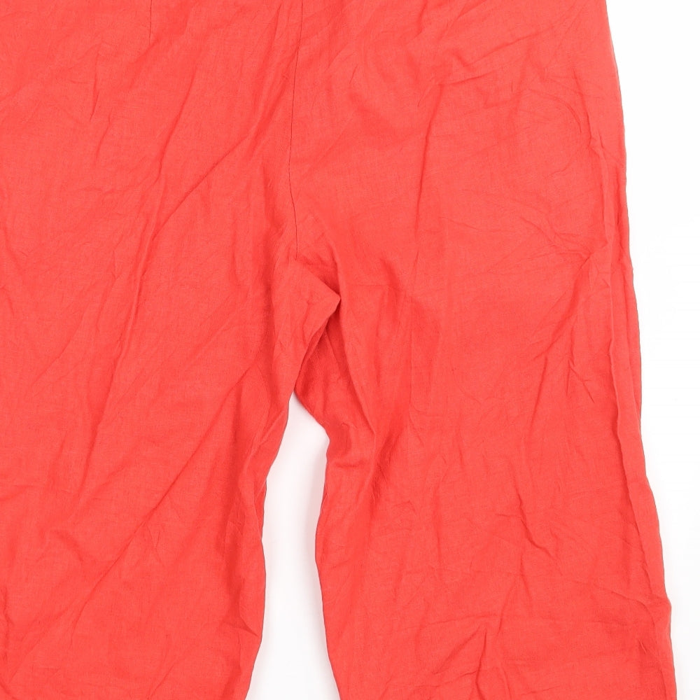 M&S Womens Orange   Sweat Shorts Size 12