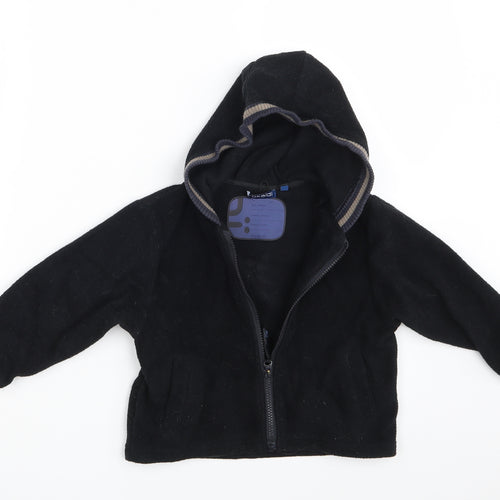 Okaidi Girls Black   Full Zip Hoodie Size 3 Years