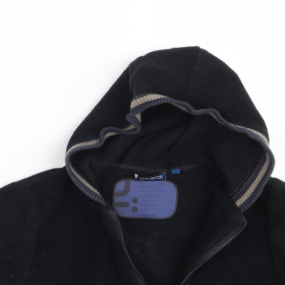 Okaidi Girls Black   Full Zip Hoodie Size 3 Years