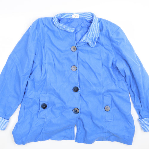 Anna del Lancay Womens Blue   Jacket Blazer Size L