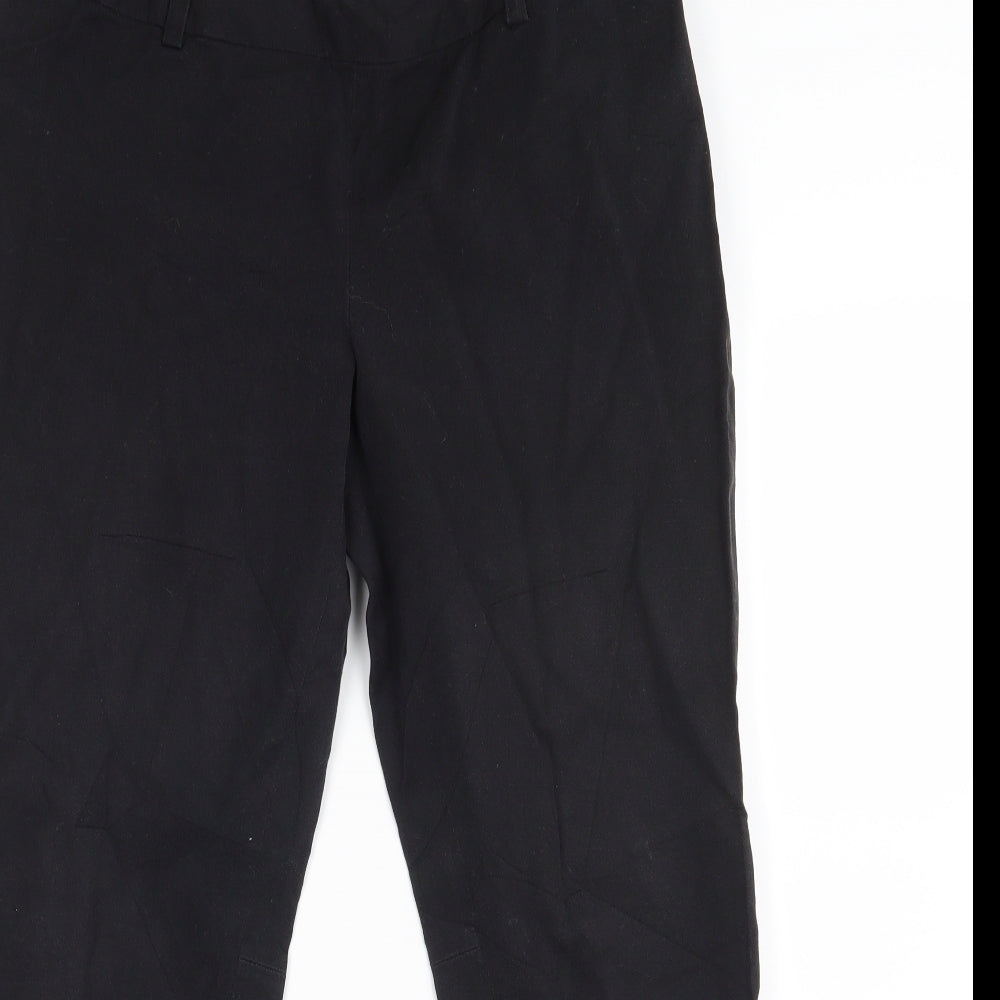 Et Vous Womens Black  Denim Cropped Trousers Size 10 L25 in