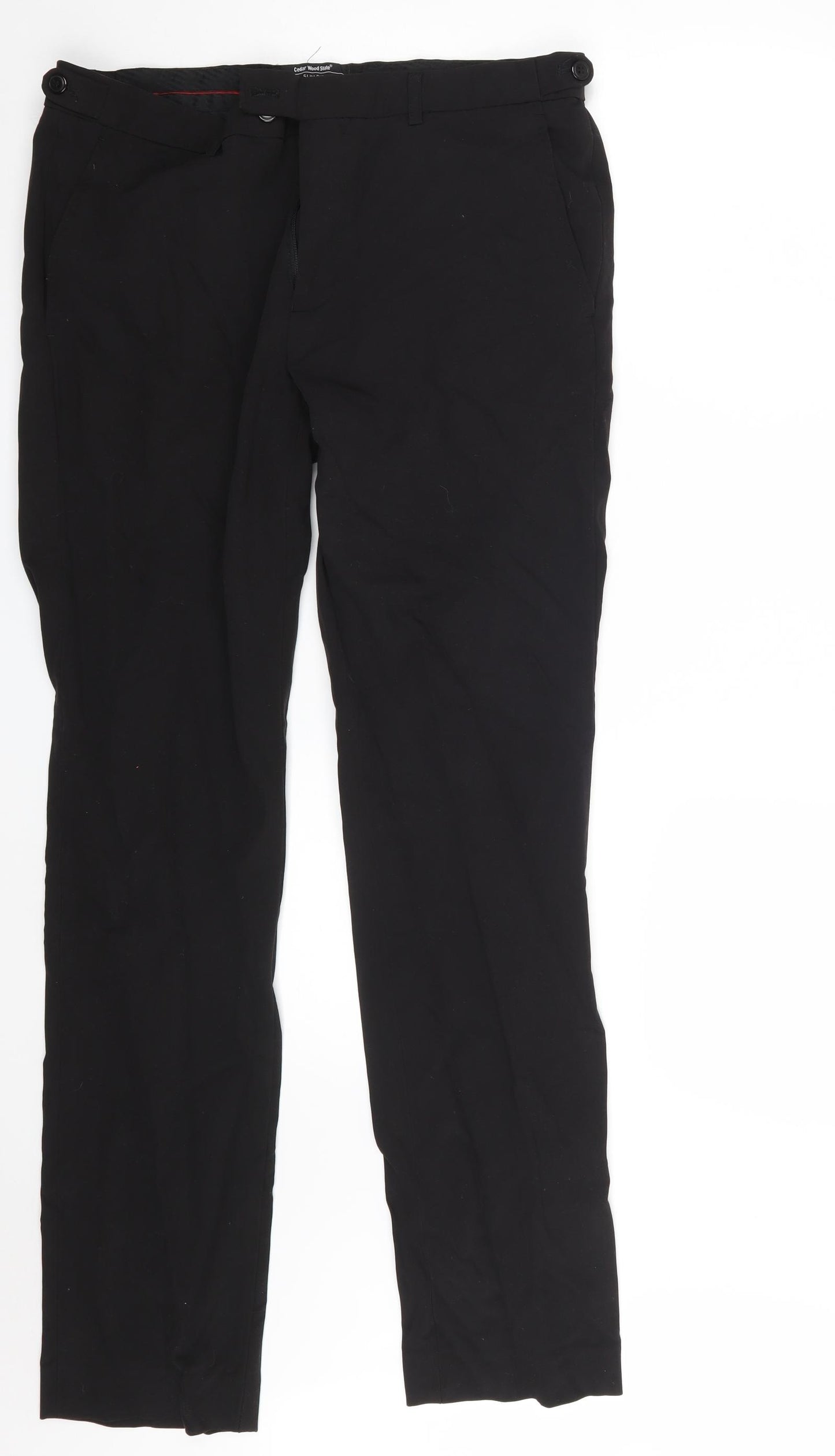 Cedar Wood State Mens Black   Trousers  Size 34 in L34 in