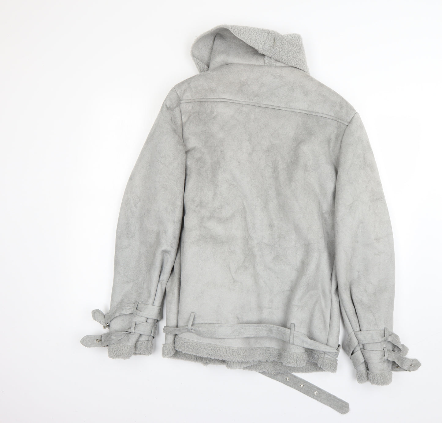 PRETTYLITTLETHING Womens Grey   Jacket Coat Size 14