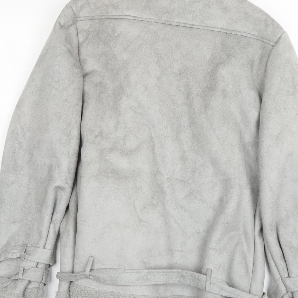 PRETTYLITTLETHING Womens Grey   Jacket Coat Size 14