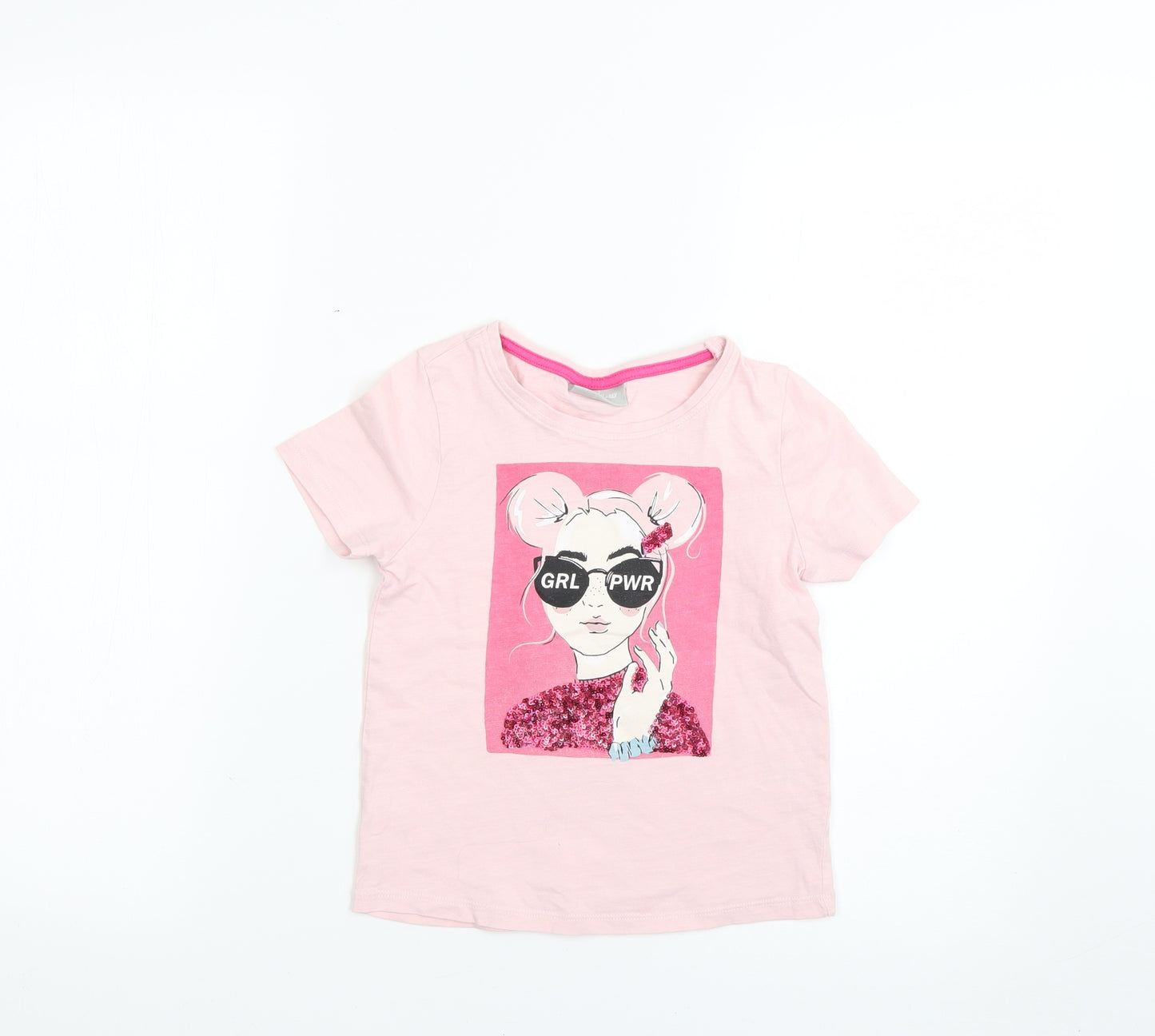 Matalan Girls Pink   Basic T-Shirt Size 6 Years