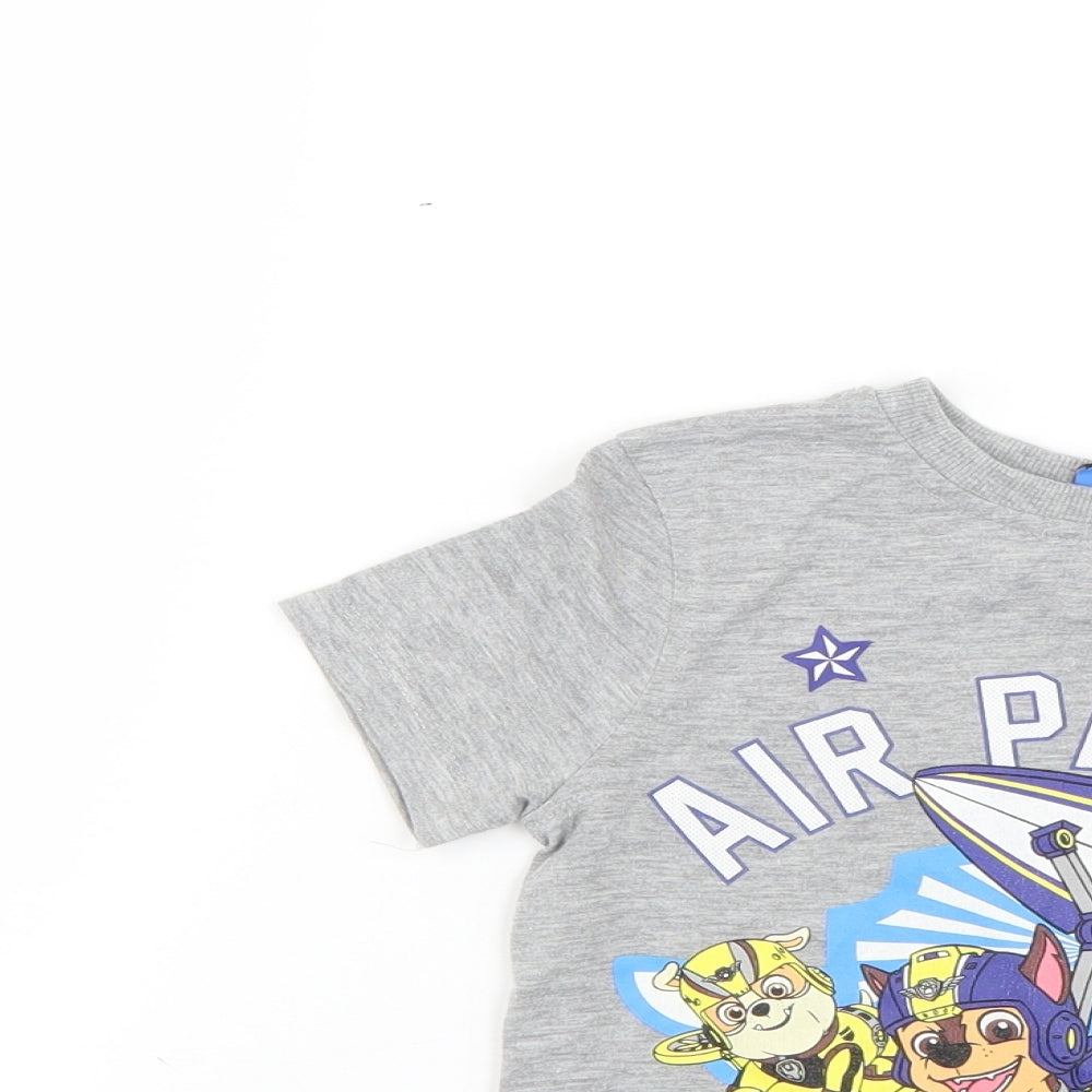 George Boys Grey Geometric  Basic T-Shirt Size 3-4 Years