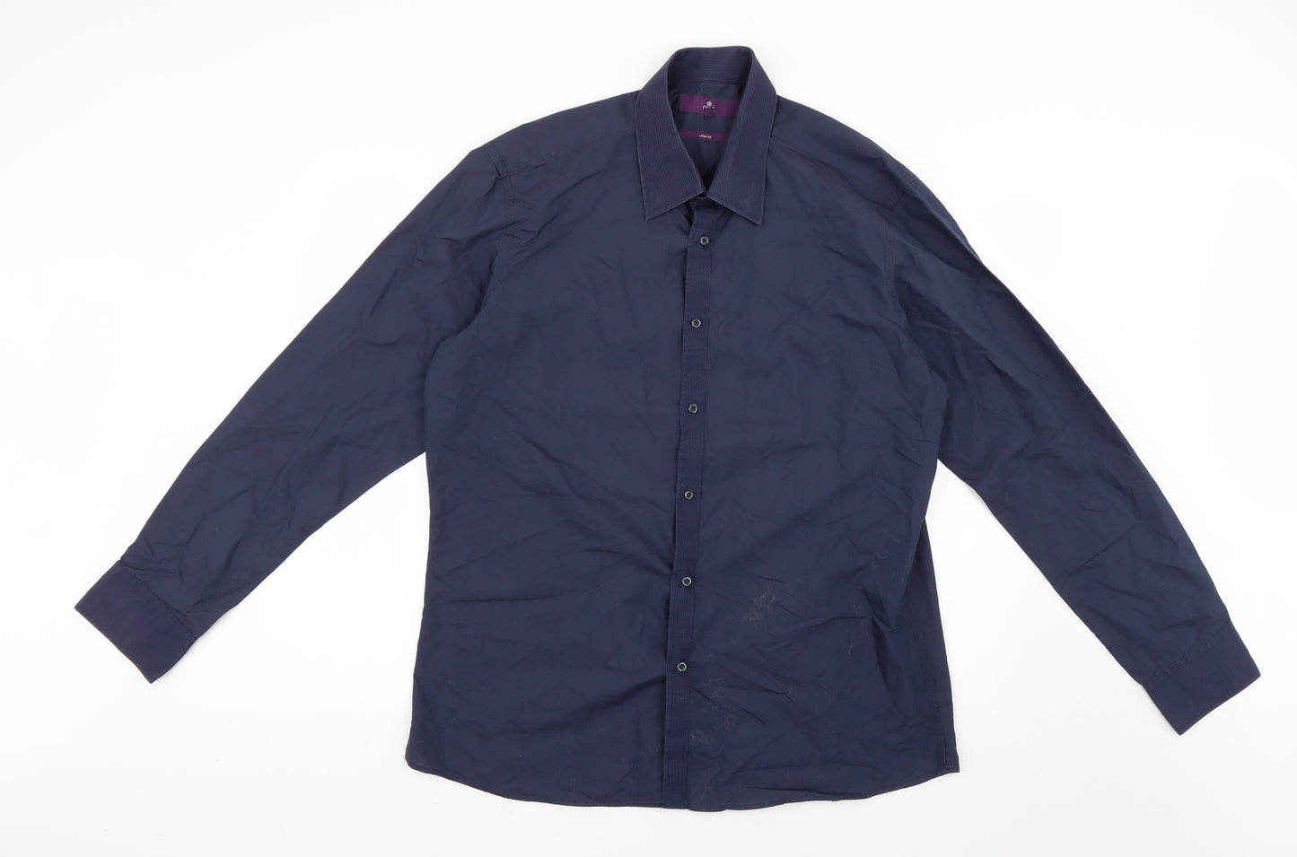 NEXT Mens Blue    Dress Shirt Size 17.5