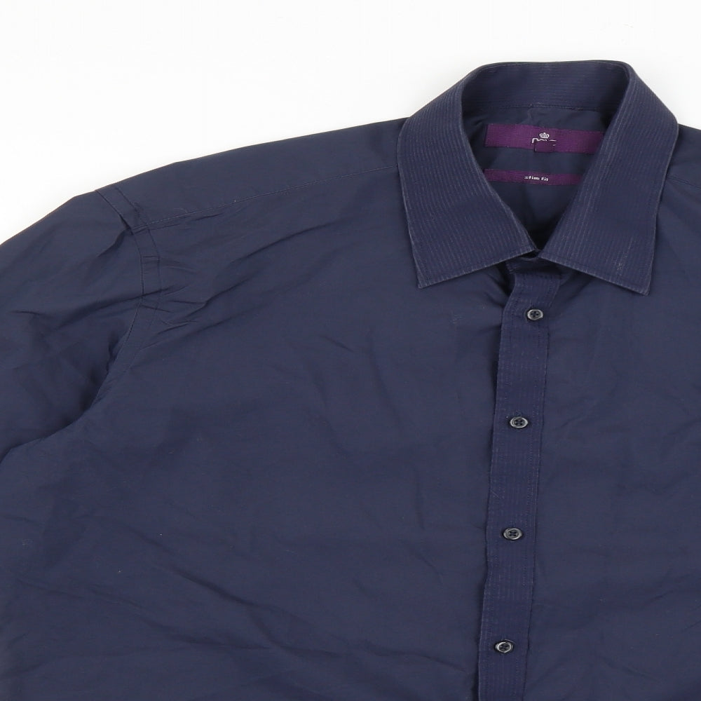 NEXT Mens Blue    Dress Shirt Size 17.5