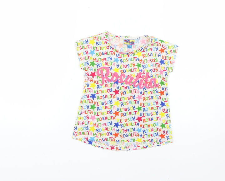 rosalita Girls Multicoloured Geometric  Basic T-Shirt Size 3 Years