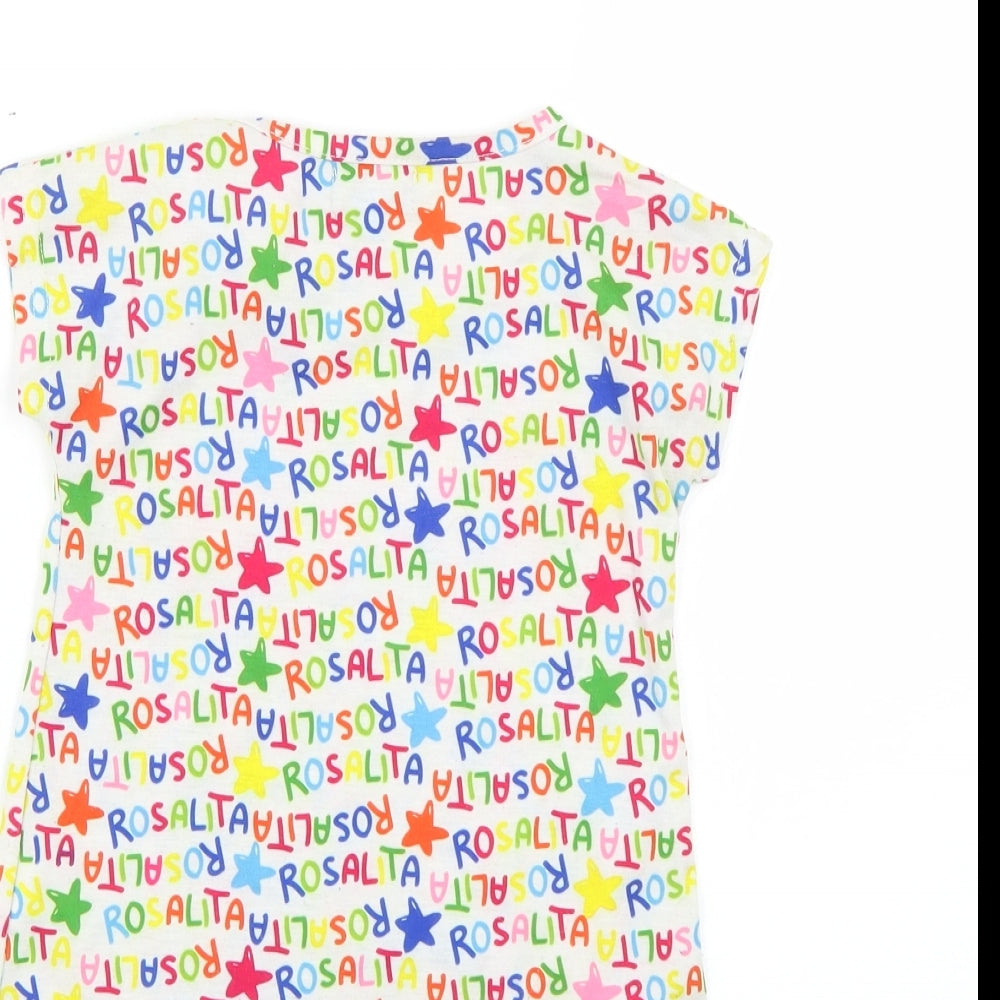 rosalita Girls Multicoloured Geometric  Basic T-Shirt Size 3 Years