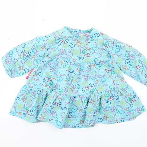 Preworn Baby Multicoloured Geometric  Fit & Flare  Size 24 Months