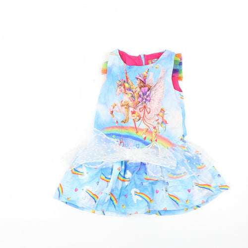 rosalita Girls Multicoloured Geometric  Fit & Flare  Size 4 Years
