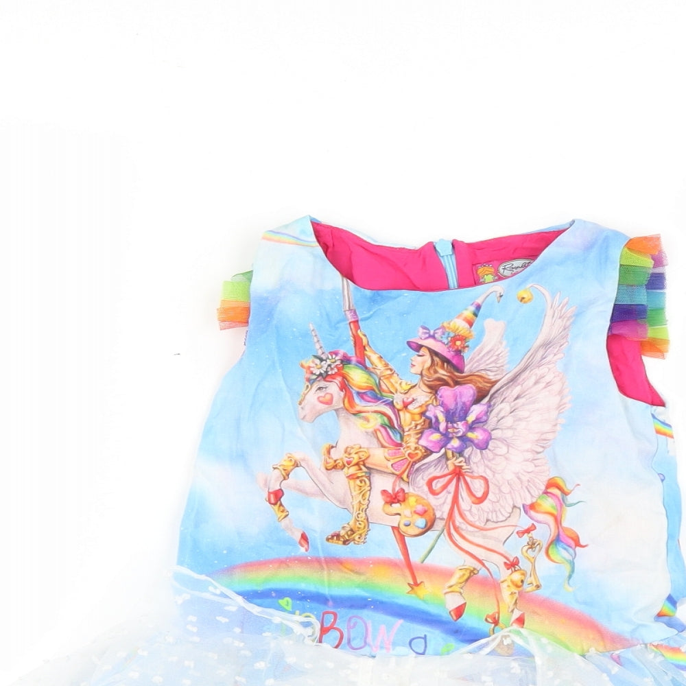 rosalita Girls Multicoloured Geometric  Fit & Flare  Size 4 Years