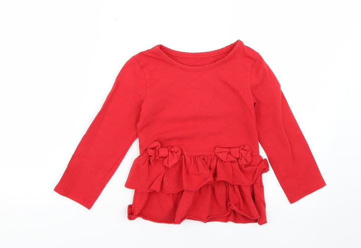 Preworn Girls Red   Fit & Flare  Size 4 Years