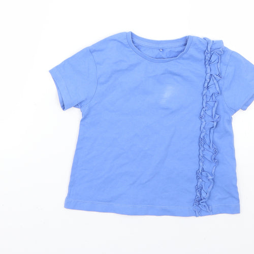George Girls Blue   Basic T-Shirt Size 3-4 Years