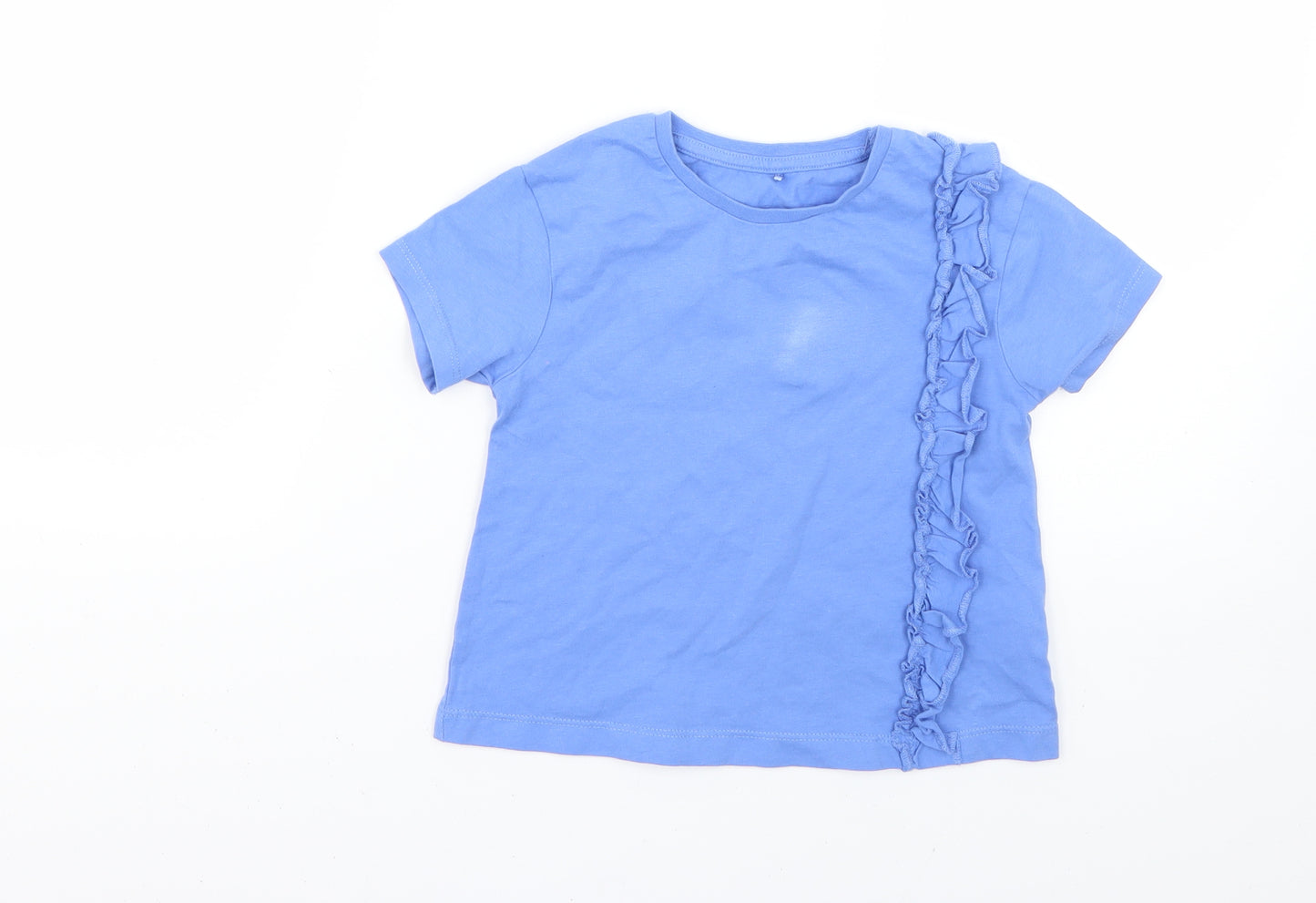 George Girls Blue   Basic T-Shirt Size 3-4 Years