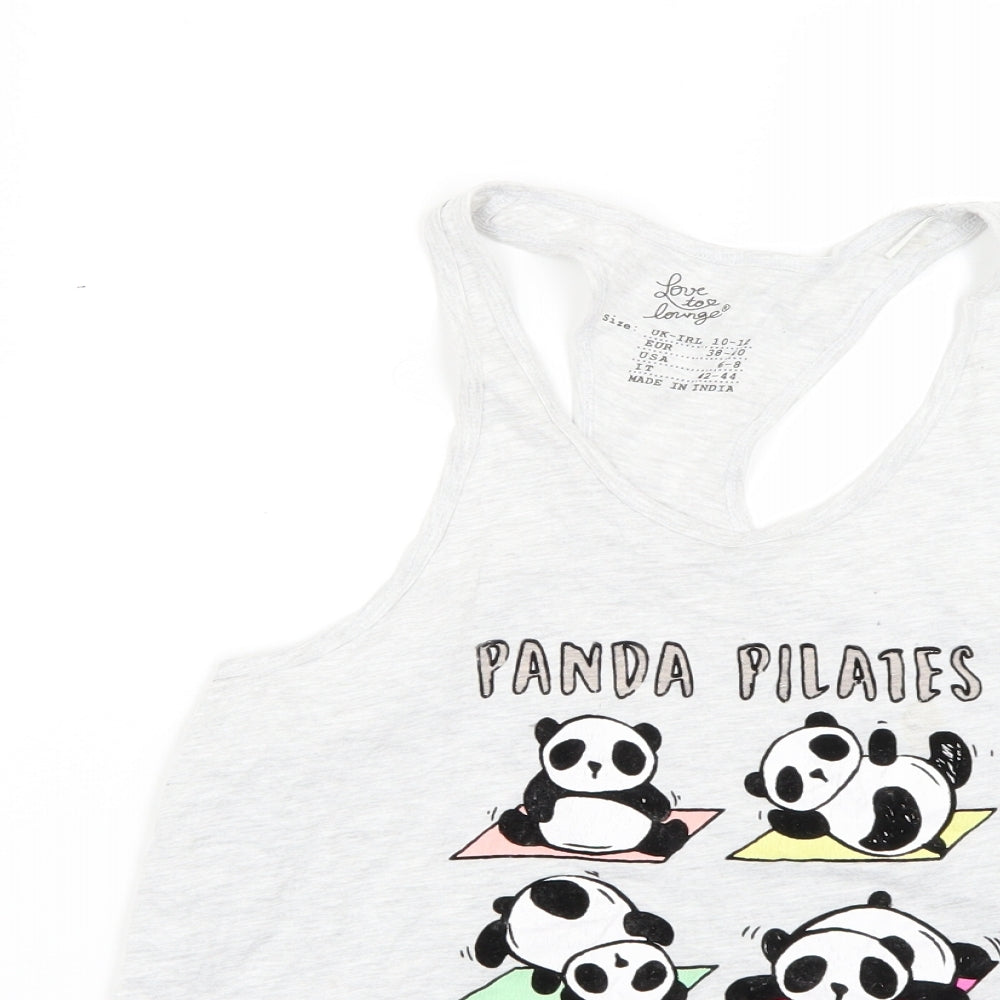 love to lounge Womens Grey   Top Pyjama Top Size 12