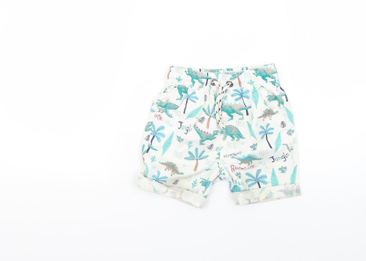 George Baby Multicoloured Geometric  Cropped Trousers Size 12-18 Months