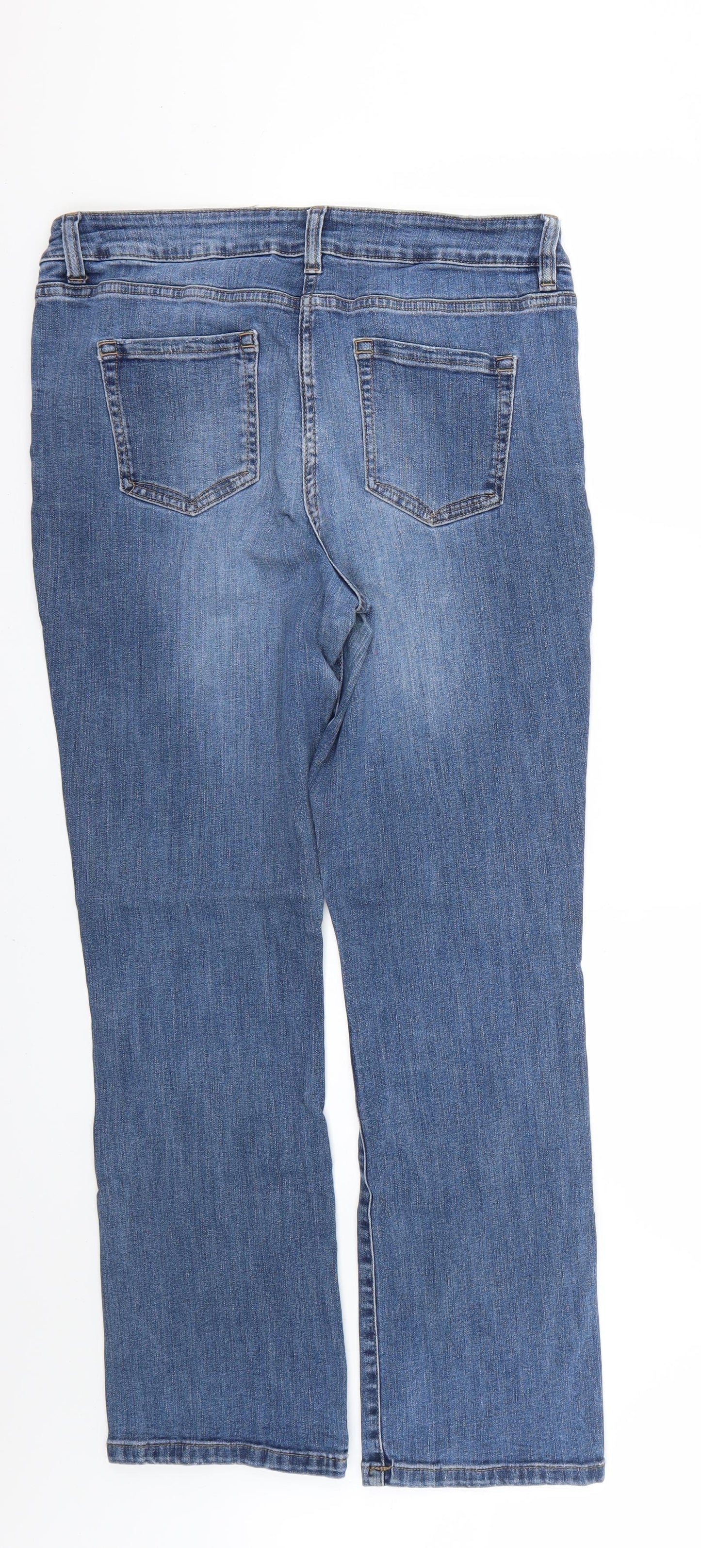 NEXT Womens Blue   Straight Jeans Size 14 L27 in