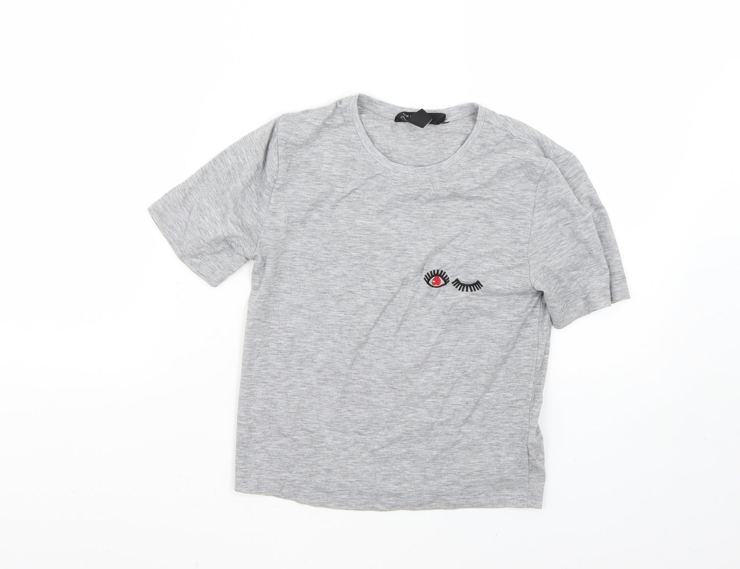 New Look Womens Grey   Basic T-Shirt Size 6