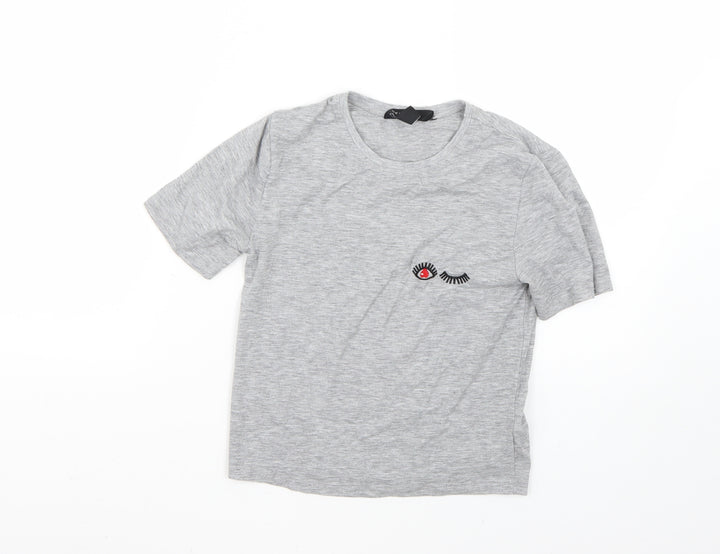 New Look Womens Grey   Basic T-Shirt Size 6