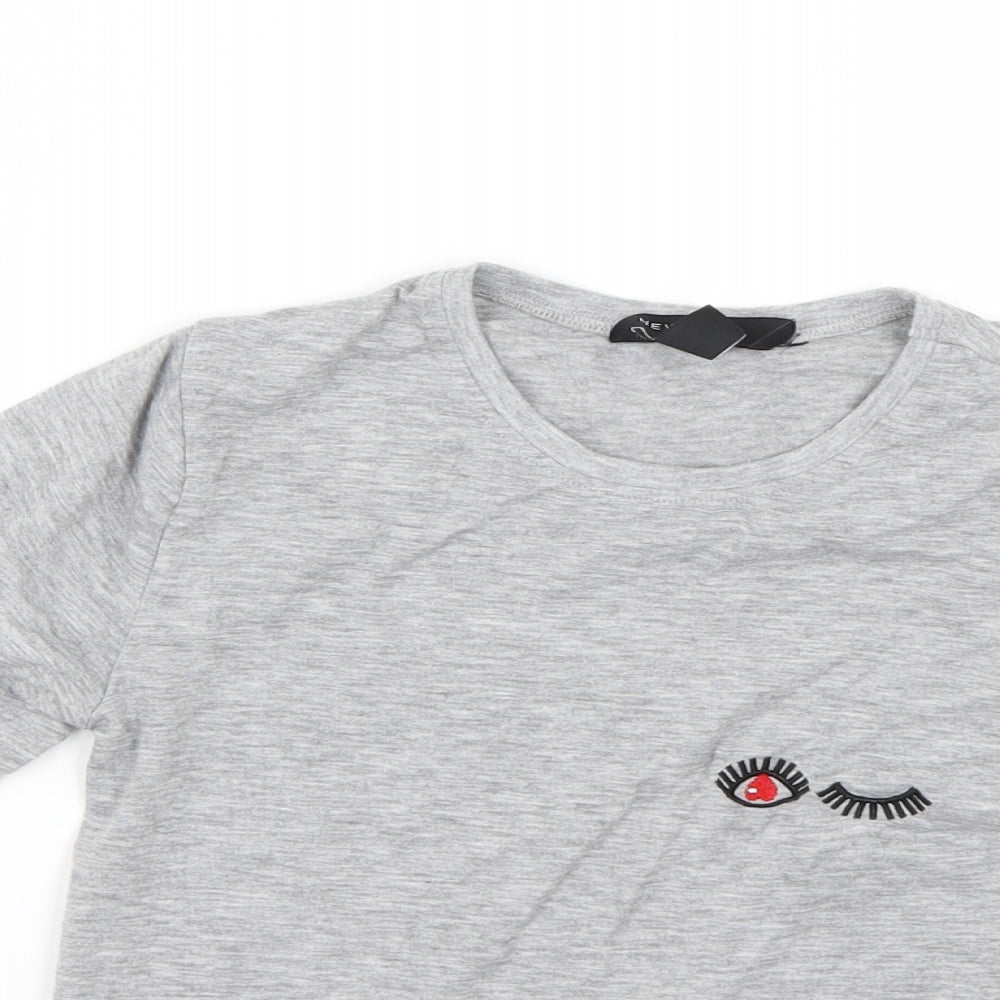 New Look Womens Grey   Basic T-Shirt Size 6