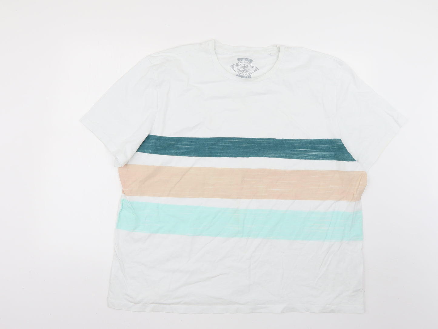 Red Herring Mens Multicoloured Geometric   T-Shirt Size 3XL