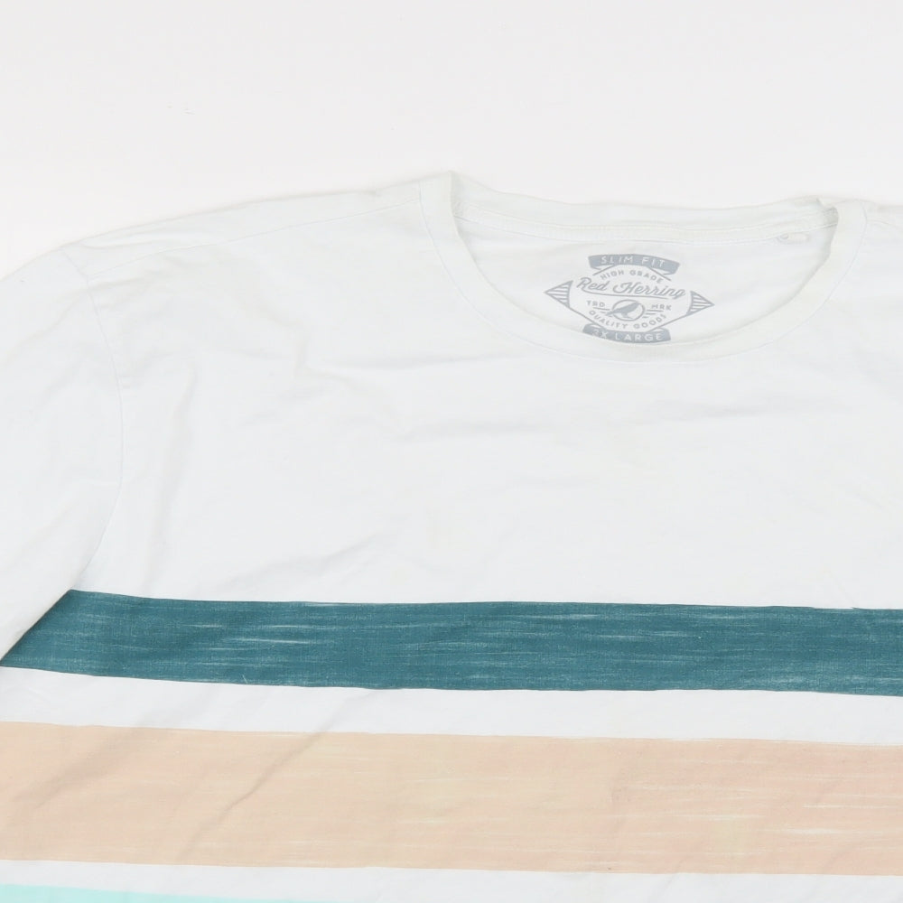 Red Herring Mens Multicoloured Geometric   T-Shirt Size 3XL