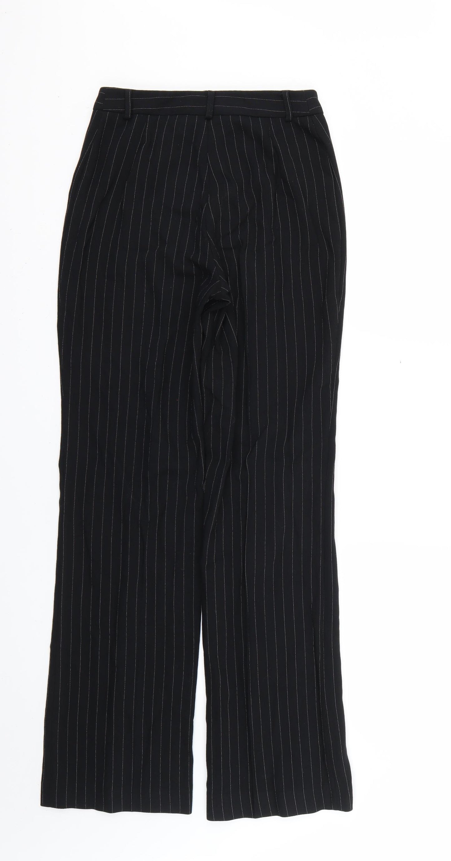 Kookai Womens Black Striped   Trousers Size 8 L28 in