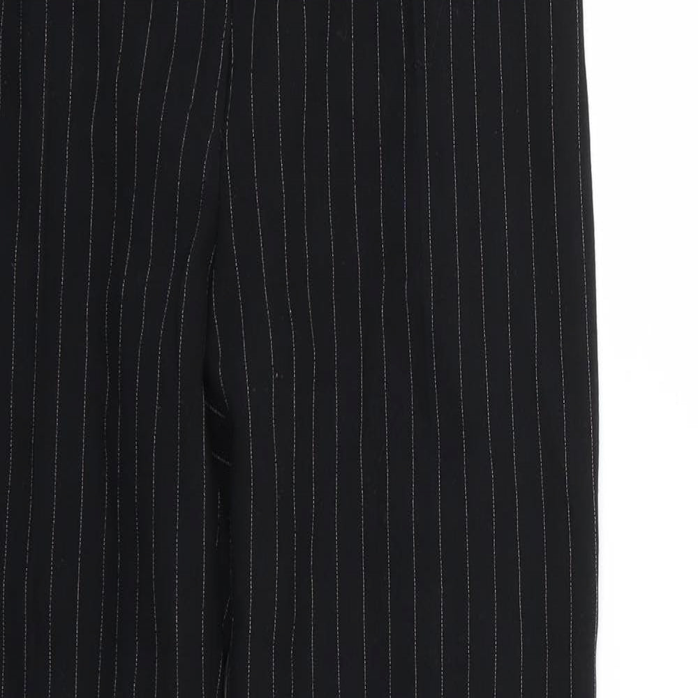 Kookai Womens Black Striped   Trousers Size 8 L28 in