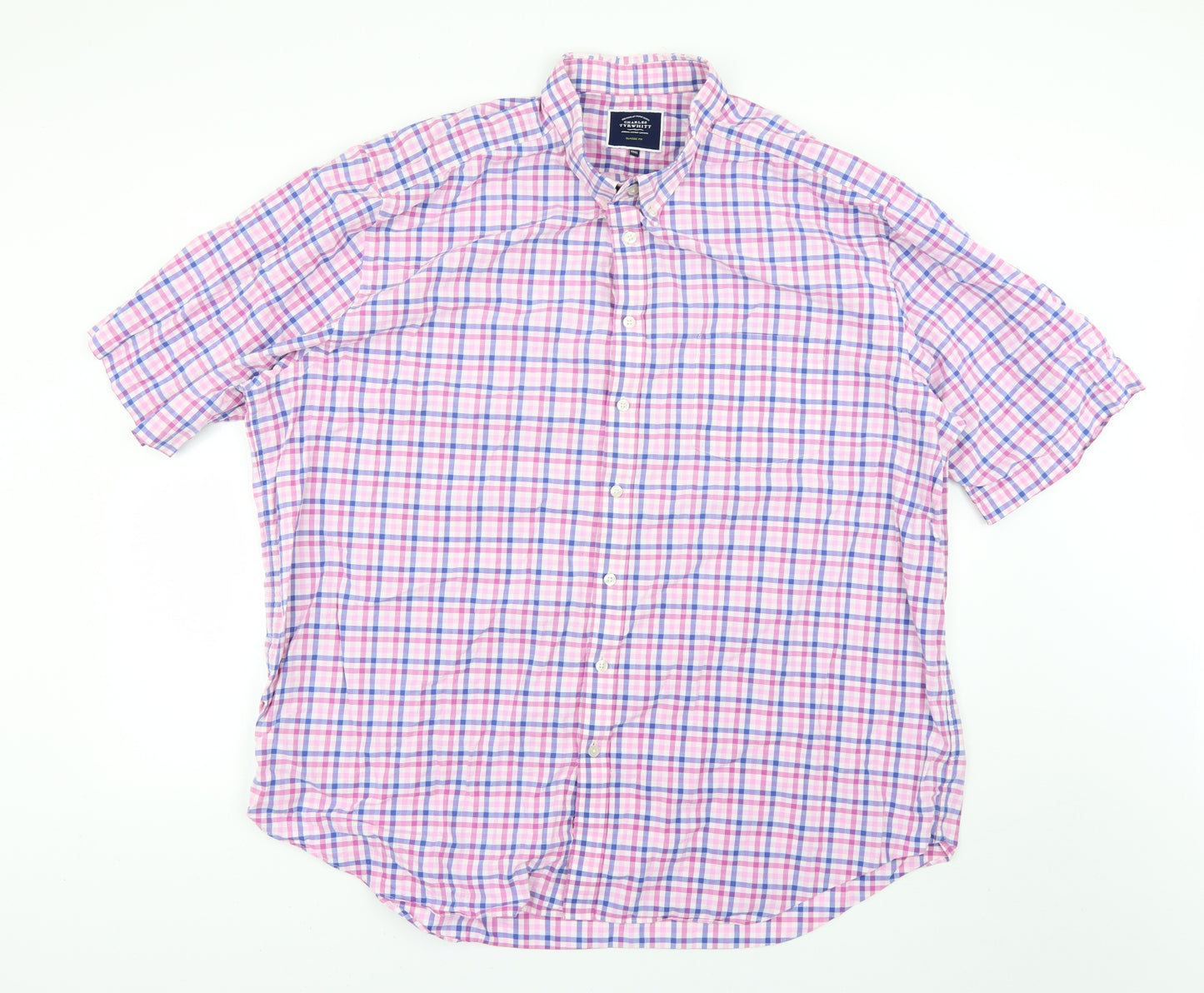 Charles Tyrwhitt Mens Multicoloured Check   Button-Up Size 3XL