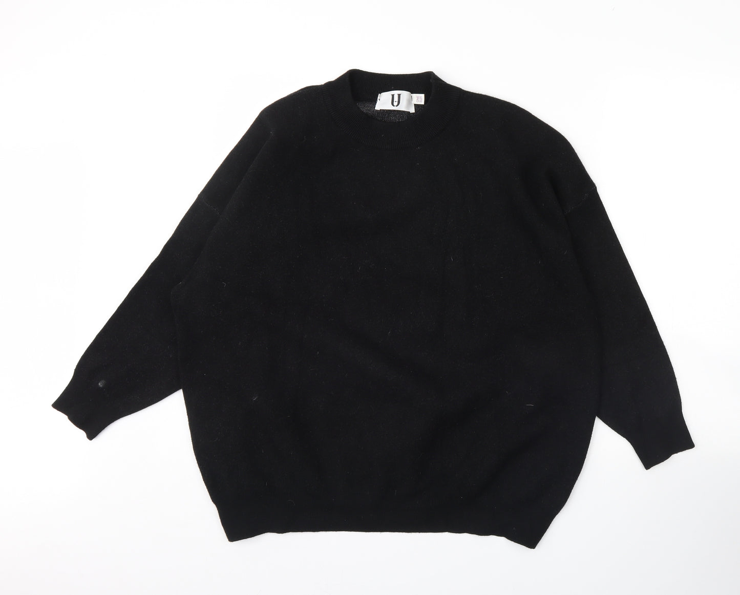 U Womens Black   Pullover Jumper One Size  - Angel wings