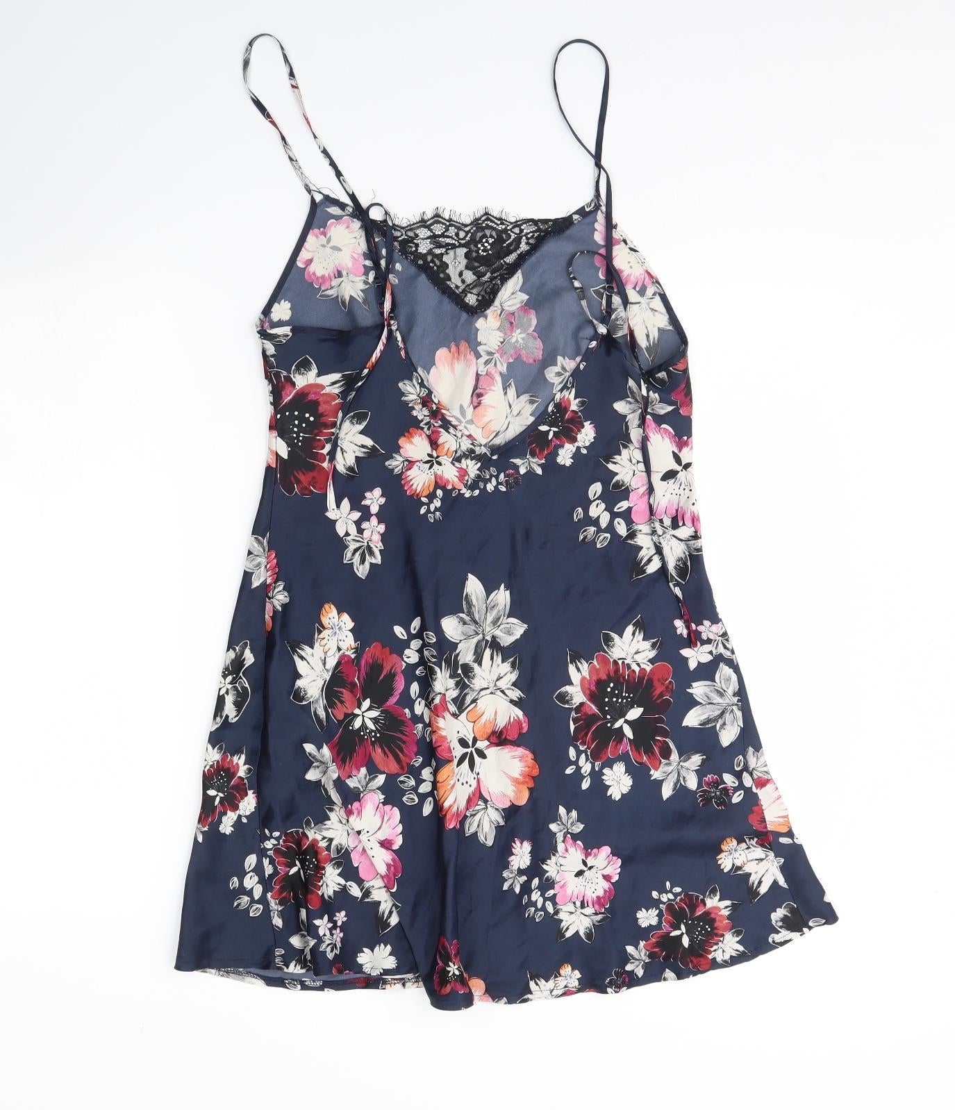 Secret Posessions Womens Blue Floral  Cami Dress Size 10