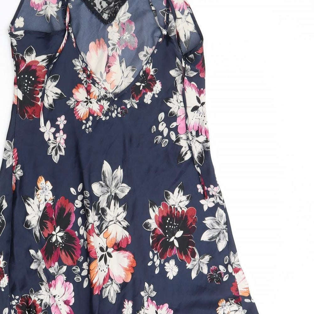 Secret Posessions Womens Blue Floral  Cami Dress Size 10