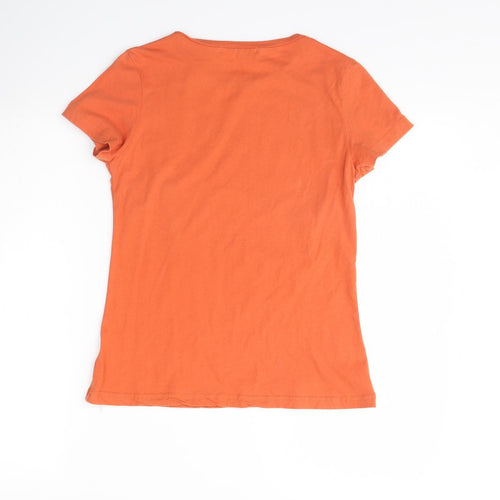 Glamorous Womens Orange   Basic T-Shirt Size 8  - seventies