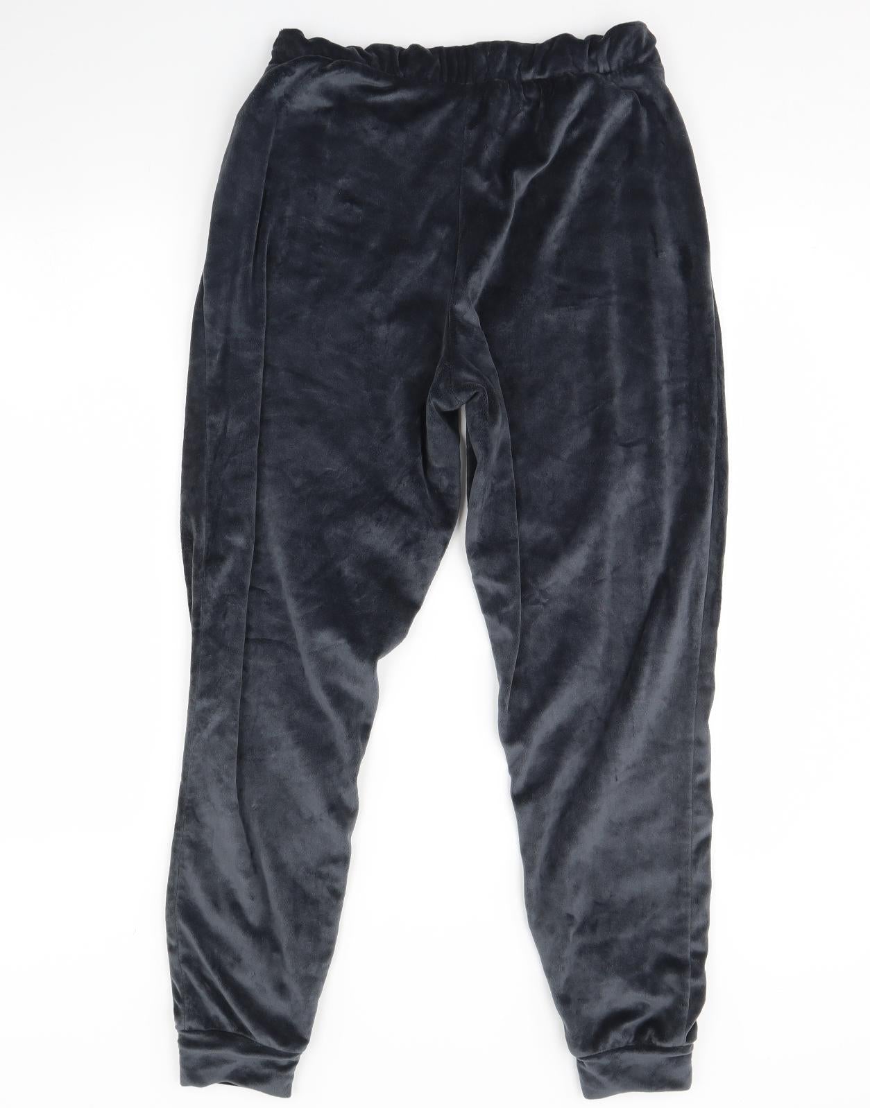 F&F Womens Grey  Velour Jogger Trousers Size 12 L29 in