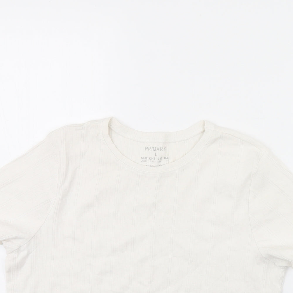 Primark Womens White   Basic T-Shirt Size L