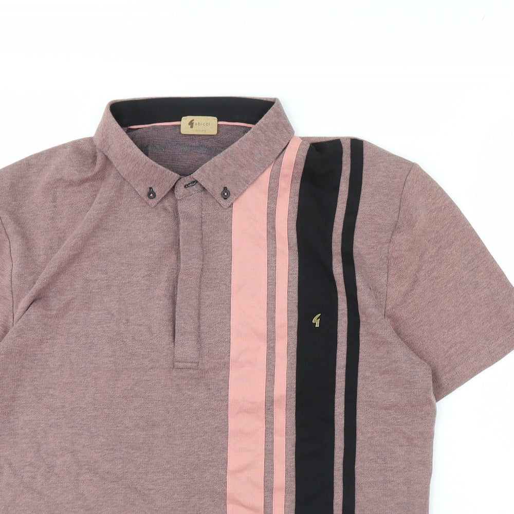 Gabicci Mens Pink    Polo Size M