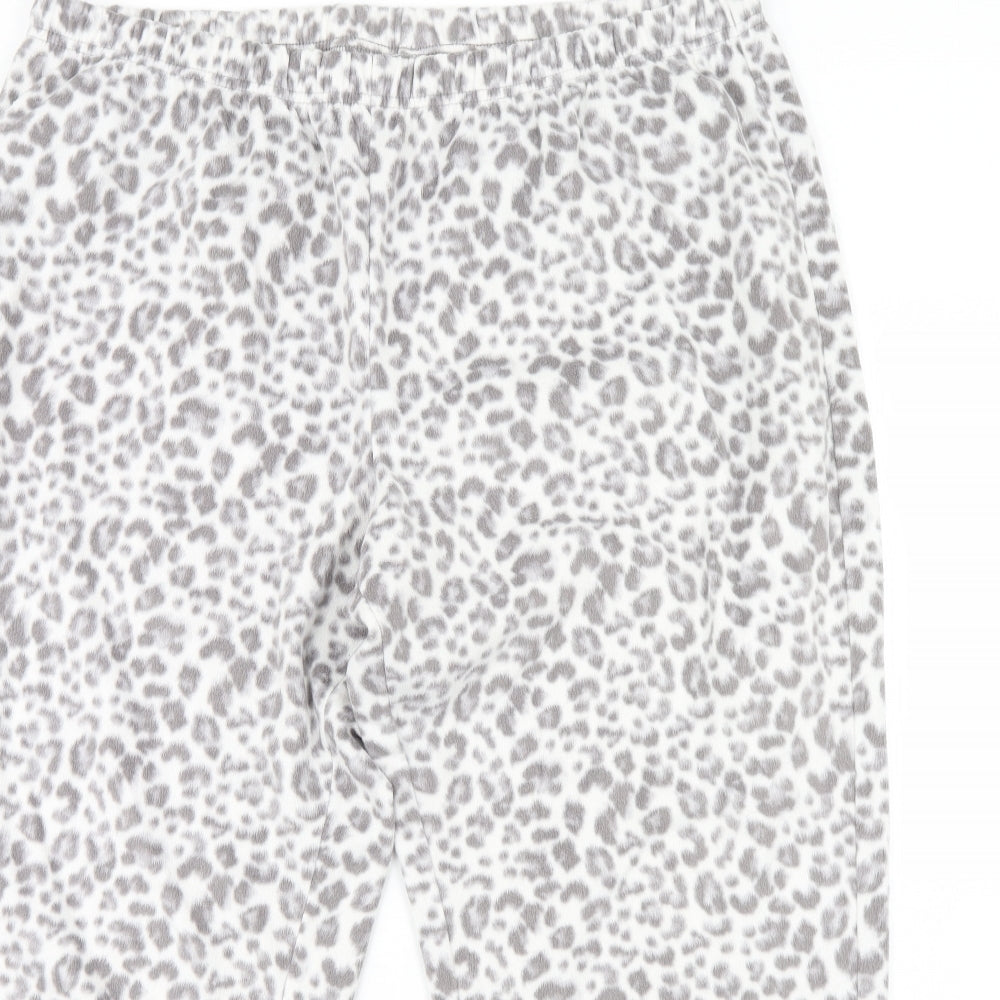 George Womens Grey Animal Print Fleece Cami Pyjama Pants Size 20