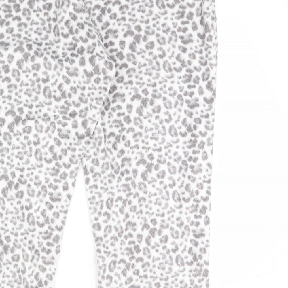 George Womens Grey Animal Print Fleece Cami Pyjama Pants Size 20