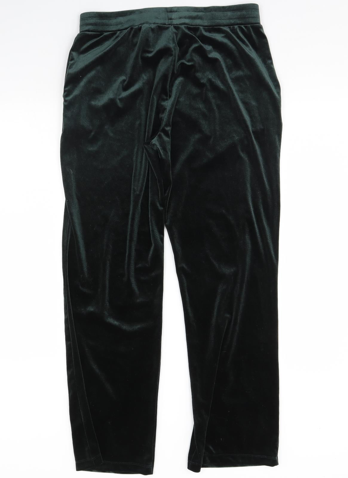 George Womens Green  Velour Jogger Trousers Size 12 L30 in
